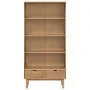 Shelving unit with 2 drawers OTTA solid brown pine wood by vidaXL, Bookcases and shelves - Ref: Foro24-351303, Price: 211,59 ...