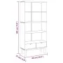 Estantería con 2 cajones OTTA madera maciza de pino marrón de vidaXL, Librerías y estanterías - Ref: Foro24-351303, Precio: 2...