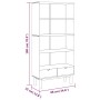 Regal mit 2 Schubladen OTTA aus massivem braunem Kiefernholz von vidaXL, Bücherregale und Regale - Ref: Foro24-351303, Preis:...