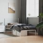 Bettgestell aus Metall mit weißem Kopfteil 90x190 cm von vidaXL, Betten und Lattenroste - Ref: Foro24-352360, Preis: 61,96 €,...
