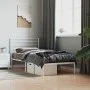 Metal bed frame with white headboard 90x190 cm by vidaXL, Beds and slatted bases - Ref: Foro24-352360, Price: 61,03 €, Discou...