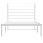 Bettgestell aus Metall mit weißem Kopfteil 90x190 cm von vidaXL, Betten und Lattenroste - Ref: Foro24-352360, Preis: 61,96 €,...