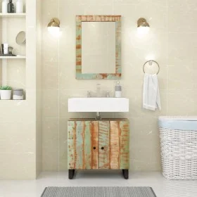 Glass and recycled solid wood mirror 70x50 cm by vidaXL, Mirrors - Ref: Foro24-351984, Price: 79,39 €, Discount: %