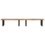 Estante de lavabo de pared acero y madera maciza de acacia