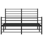 Estructura de cama cabecero y estribo metal negro 140x200 cm de vidaXL, Camas y somieres - Ref: Foro24-352338, Precio: 92,15 ...