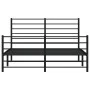 Estructura de cama cabecero y estribo metal negro 140x200 cm de vidaXL, Camas y somieres - Ref: Foro24-352338, Precio: 91,61 ...