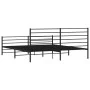 Black metal headboard and footboard bed frame 193x203cm by vidaXL, Beds and slatted bases - Ref: Foro24-352343, Price: 99,27 ...
