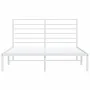 Estructura de cama de metal con cabecero blanca 140x190 cm de vidaXL, Camas y somieres - Ref: Foro24-352368, Precio: 82,69 €,...