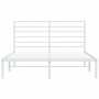 Metallbettgestell mit weißem Kopfteil 140x190 cm von vidaXL, Betten und Lattenroste - Ref: Foro24-352368, Preis: 83,19 €, Rab...