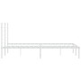 Metallbettgestell mit weißem Kopfteil 140x190 cm von vidaXL, Betten und Lattenroste - Ref: Foro24-352368, Preis: 83,19 €, Rab...