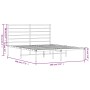 Metallbettgestell mit weißem Kopfteil 140x190 cm von vidaXL, Betten und Lattenroste - Ref: Foro24-352368, Preis: 83,19 €, Rab...