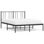 Estructura de cama con cabecero metal negro 140x200 cm de vidaXL, Camas y somieres - Ref: Foro24-352481, Precio: 96,65 €, Des...