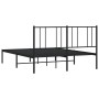 Estructura de cama con cabecero metal negro 140x200 cm de vidaXL, Camas y somieres - Ref: Foro24-352481, Precio: 97,74 €, Des...