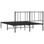 Estructura de cama con cabecero metal negro 140x200 cm de vidaXL, Camas y somieres - Ref: Foro24-352481, Precio: 96,65 €, Des...