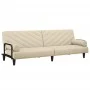 Sofa bed with armrests in cream fabric by vidaXL, Sofas - Ref: Foro24-351934, Price: 273,18 €, Discount: %