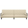 Schlafsofa mit Armlehnen aus cremefarbenem Stoff von vidaXL, Sofas - Ref: Foro24-351934, Preis: 278,37 €, Rabatt: %