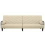 Sofa bed with armrests in cream fabric by vidaXL, Sofas - Ref: Foro24-351934, Price: 273,18 €, Discount: %
