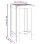 Hoher Gartentisch aus massivem Akazienholz 60x60x105 cm von vidaXL, Gartentische - Ref: Foro24-319700, Preis: 130,41 €, Rabat...
