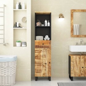 Mueble de baño madera maciza de mango 38x33x160 cm