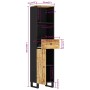 Mueble de baño madera maciza de mango 38x33x160 cm de vidaXL, Muebles de baño - Ref: Foro24-351998, Precio: 147,89 €, Descuen...