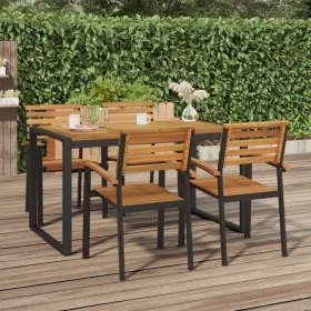 Garden table with U legs solid acacia wood 148x80x75 cm by vidaXL, Garden tables - Ref: Foro24-319515, Price: 230,08 €, Disco...