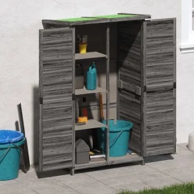 Cobertizo para herramientas jardín madera pino gris 83x57x140cm de vidaXL, Cobertizos - Ref: Foro24-172241, Precio: 207,10 €,...