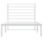 Metal bed frame with white headboard 100x200 cm by vidaXL, Beds and slatted bases - Ref: Foro24-352363, Price: 77,26 €, Disco...