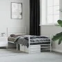 Metallbettgestell mit Kopf- und Fußteil weiß 90x190 cm von vidaXL, Betten und Lattenroste - Ref: Foro24-352378, Preis: 61,38 ...