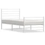 Metallbettgestell mit Kopf- und Fußteil weiß 90x190 cm von vidaXL, Betten und Lattenroste - Ref: Foro24-352378, Preis: 61,38 ...