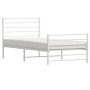 Metallbettgestell mit Kopf- und Fußteil weiß 90x190 cm von vidaXL, Betten und Lattenroste - Ref: Foro24-352378, Preis: 61,21 ...