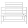 Metallbettgestell mit Kopf- und Fußteil weiß 90x190 cm von vidaXL, Betten und Lattenroste - Ref: Foro24-352378, Preis: 61,38 ...