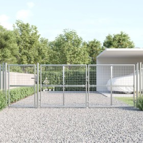 Galvanized silver garden mesh gate 400x175cm by vidaXL, garden gates - Ref: Foro24-154555, Price: 536,39 €, Discount: %