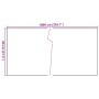 Toldo para balcón ratán sintético blanco 1000x80 cm