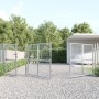 Puerta de malla de jardín acero galvanizado plateado 400x175cm de vidaXL, Puertas de jardín - Ref: Foro24-154555, Precio: 509...