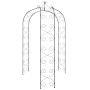 Schwarzer Gartenbogen aus Stahl Ø180x255 cm von vidaXL, Pergolen, Bögen und Gartenspaliere - Ref: Foro24-319351, Preis: 111,9...