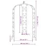 Arco de jardín acero negro Ø180x255 cm de vidaXL, Pérgolas, arcos y enrejados de jardín - Ref: Foro24-319351, Precio: 128,71 ...