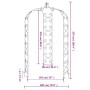 Schwarzer Gartenbogen aus Stahl Ø180x255 cm von vidaXL, Pergolen, Bögen und Gartenspaliere - Ref: Foro24-319351, Preis: 111,9...