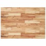 Estante de lavabo de pared acero y madera maciza de acacia