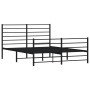 Estructura de cama cabecero y estribo metal negro 135x190 cm de vidaXL, Camas y somieres - Ref: Foro24-352336, Precio: 106,12...
