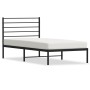 Estructura de cama con cabecero metal negro 90x200 cm de vidaXL, Camas y somieres - Ref: Foro24-352312, Precio: 63,28 €, Desc...