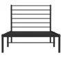 Bed frame with black metal headboard 90x200 cm by vidaXL, Beds and slatted bases - Ref: Foro24-352312, Price: 62,34 €, Discou...