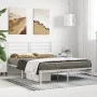 Metal bed frame with white headboard 120x200 cm by vidaXL, Beds and slatted bases - Ref: Foro24-352366, Price: 81,32 €, Disco...