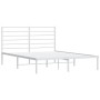 Metallbettgestell mit weißem Kopfteil 120x200 cm von vidaXL, Betten und Lattenroste - Ref: Foro24-352366, Preis: 82,44 €, Rab...