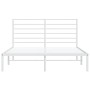 Metallbettgestell mit weißem Kopfteil 120x200 cm von vidaXL, Betten und Lattenroste - Ref: Foro24-352366, Preis: 82,44 €, Rab...
