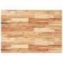 Estante de lavabo de pared acero y madera maciza de acacia