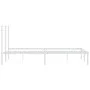 Metal bed frame with white headboard 120x200 cm by vidaXL, Beds and slatted bases - Ref: Foro24-352366, Price: 81,32 €, Disco...