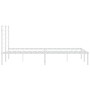 Metallbettgestell mit weißem Kopfteil 120x200 cm von vidaXL, Betten und Lattenroste - Ref: Foro24-352366, Preis: 82,44 €, Rab...