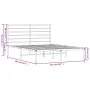 Metal bed frame with white headboard 120x200 cm by vidaXL, Beds and slatted bases - Ref: Foro24-352366, Price: 81,32 €, Disco...