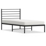 Bettgestell mit schwarzem Metallkopfteil 100x200 cm von vidaXL, Betten und Lattenroste - Ref: Foro24-352314, Preis: 81,26 €, ...
