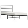 Bettgestell mit schwarzem Metallkopfteil 100x200 cm von vidaXL, Betten und Lattenroste - Ref: Foro24-352314, Preis: 81,26 €, ...